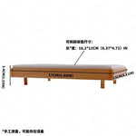 lit miniature moderne maison poupée bois blanc tête lit matelas couette oreillers lampe tableau