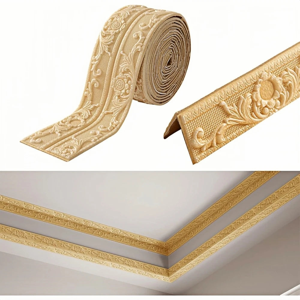 ruban decoratif autoadhesif 3d floral blanc classique 2.3m 12cm autoadhesif instructions