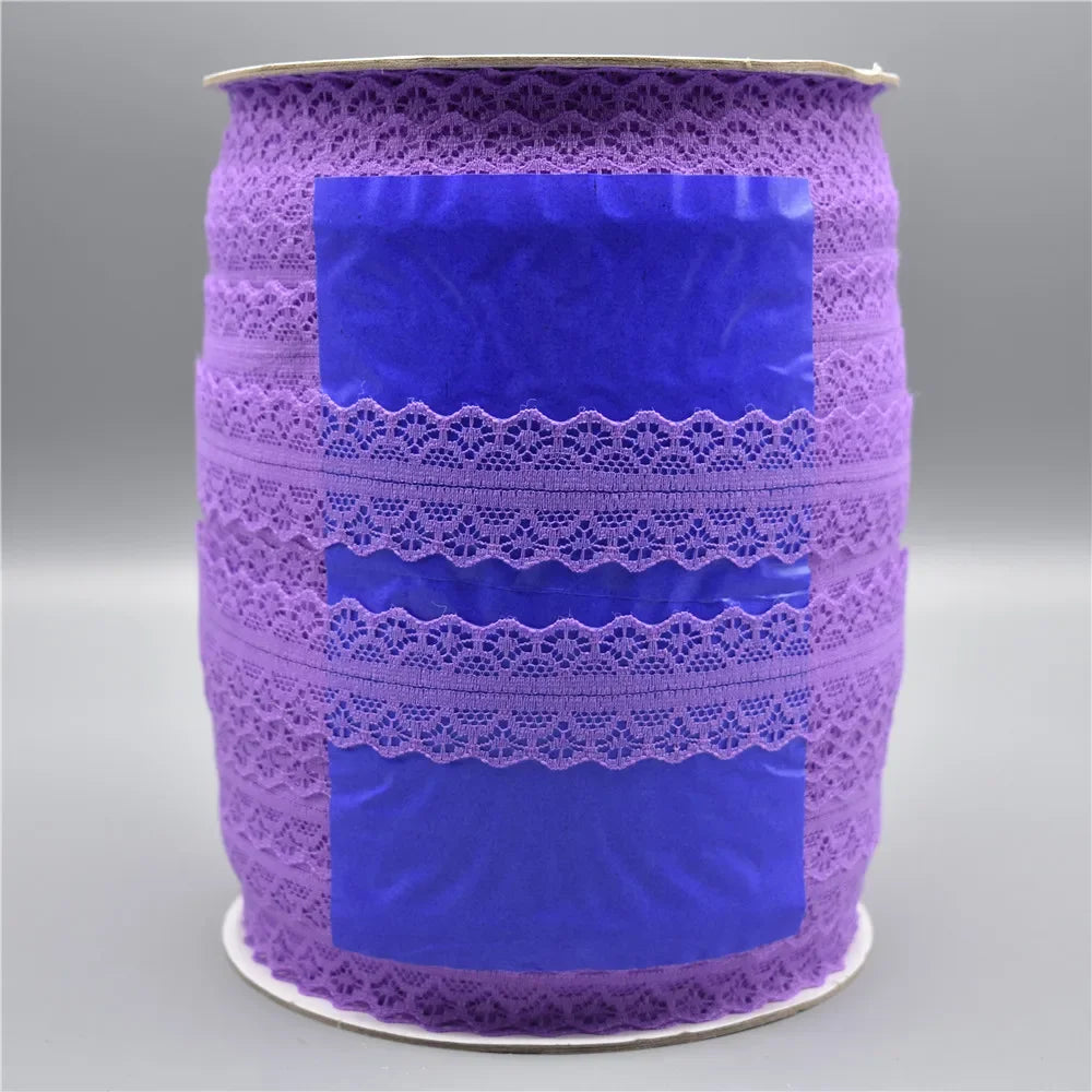 ruban dentelle fine blanc bleu rouge rose violet beige 28mm mariage décoration classique��