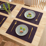 serviettes table lin classiques opaques beige gris noir vert rose bleu respectueuses l'environnement