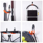 crochet mural acier robuste noir orange multiple utilisation garage salle bain jardinoutil hanger