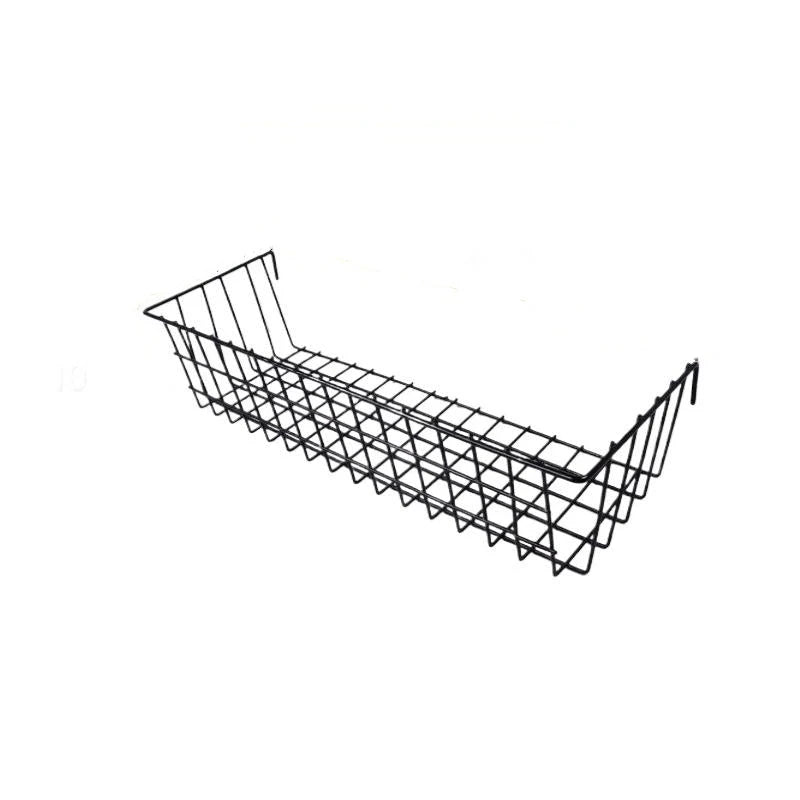 panier suspendu mural maille métallique noir blanc moderne étagère rangement plante livres