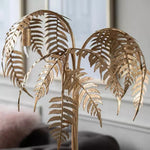 lampe poser moderne led dorée feuilles palmier base plate salon chambre coucher