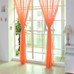 rideaux voile transparents décoratifs noir bleu rose rouge maison bord étroit
