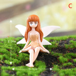 figurines fées décoratives dessin animé nouvelles années couleurs pastel vêtements ailes cheveux