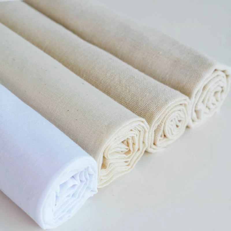 serviettes lingettes toile fine tissu respirant polyester beige clair blanc classique