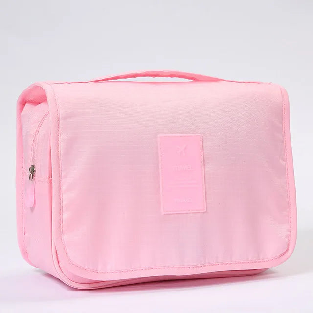 sac toilette voyage crochet suspension poignée rangement cosmétiques salle bain