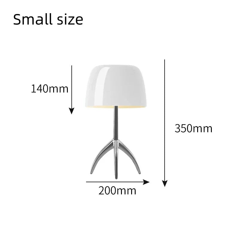 Lampe de table Bauhaus design danois abat-jour verre rouge