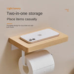 étagère murale moderne bois naturel adhésive téléphone portable papier toilette lunettes parfum minimaliste porte