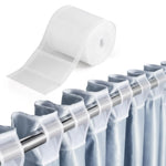 ruban plis polyester blanc translucide moderne 10m adhésif rideaux couture plissage