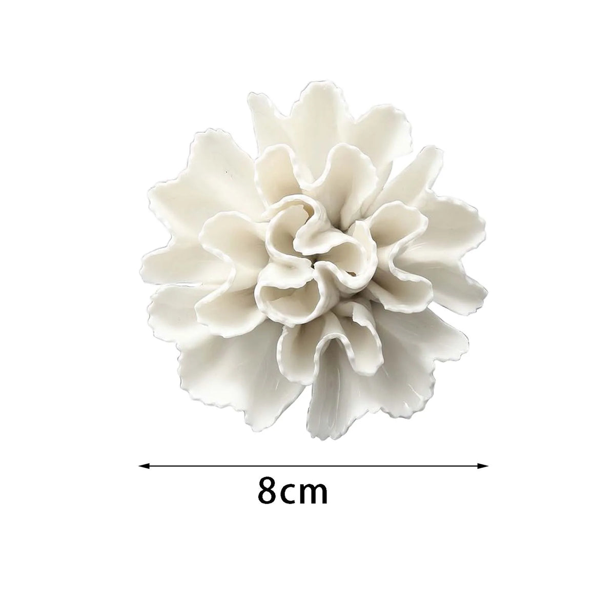 décoration murale fleurs artificielles céramique blanc gris moderne réaliste adhésif