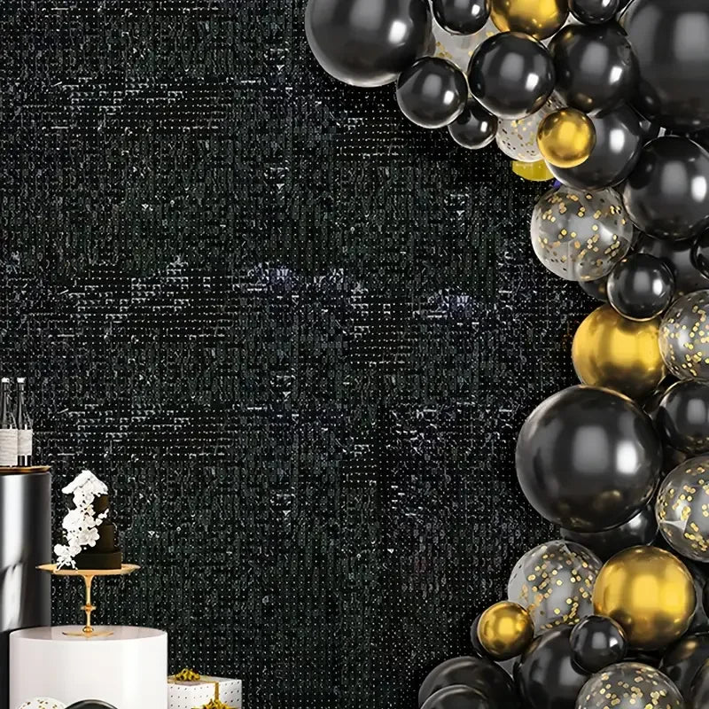 rideau fond noir mosaïque brillant occasion fête anniversaire mariage moderne opacité festive