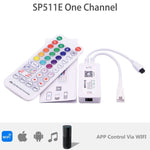 contrôleur led wifi bluetooth musique chargeur puissance 524v ws2812 ws2811 pixels blanc moderne