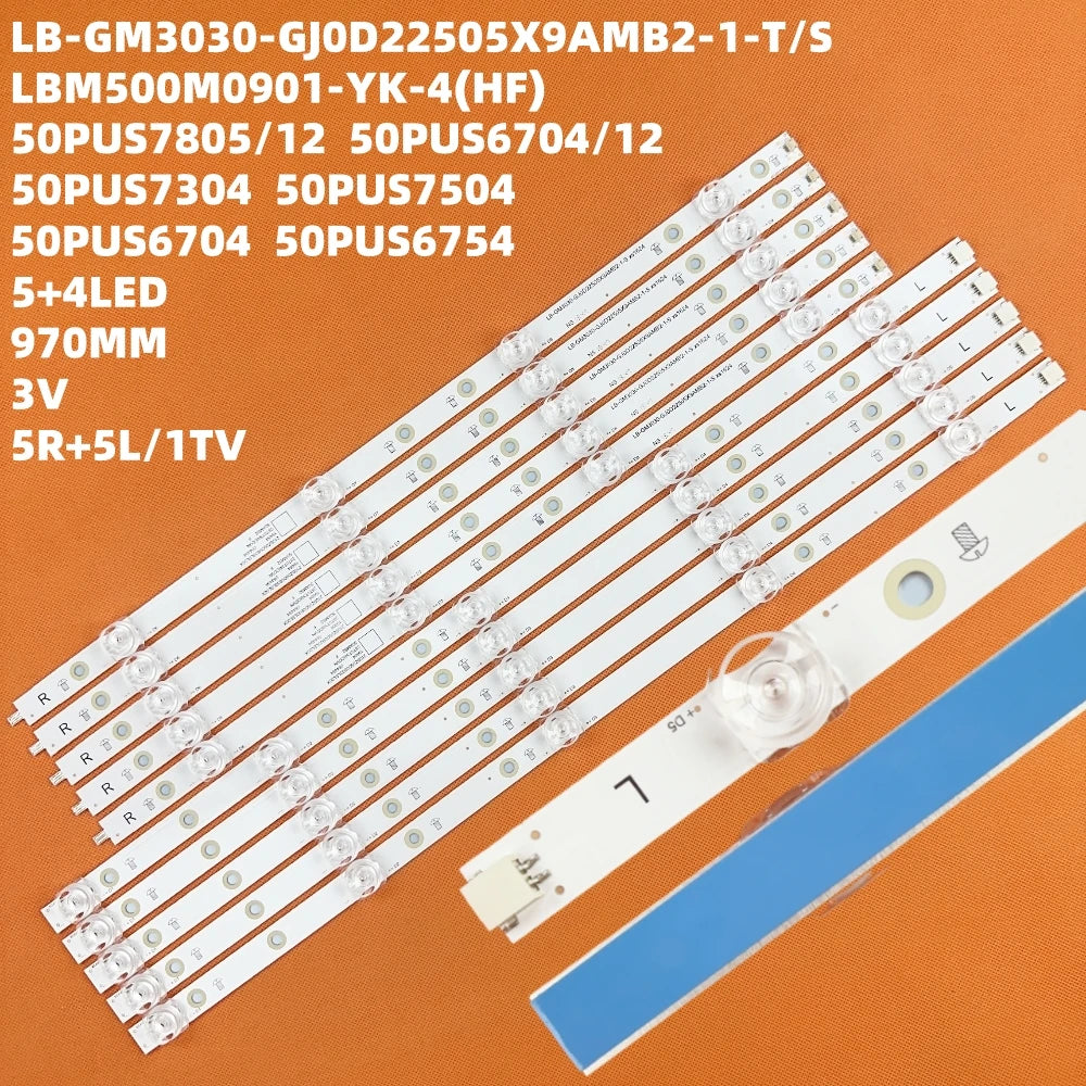 bande rétroéclairage led blanc moderne adaptateur 110 240v 50pousseries télévision aluminium 970mm