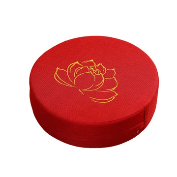 coussin sol méditation yoga motif floral doré tissu tissé épais salon maison