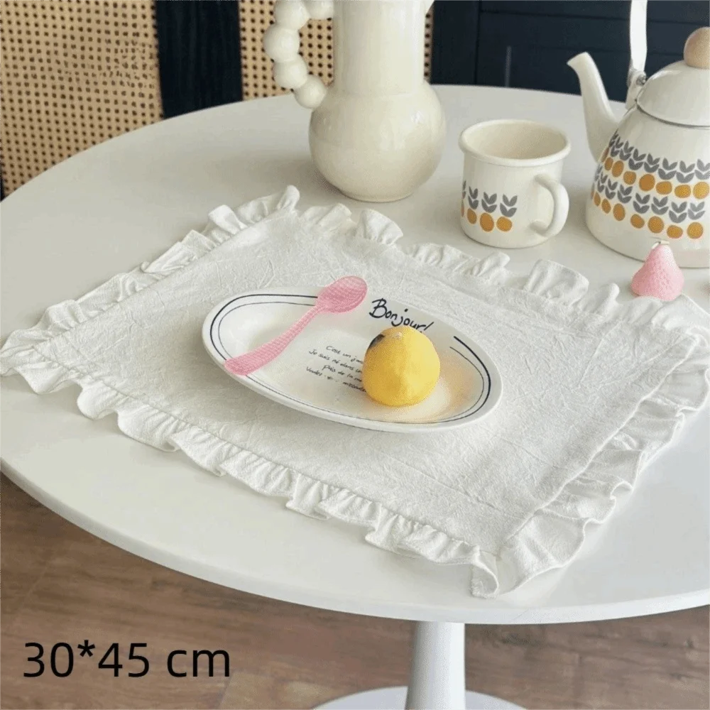serviettes table classiques coton blanc vert rose jaune beige ruban fini bord rond dimension