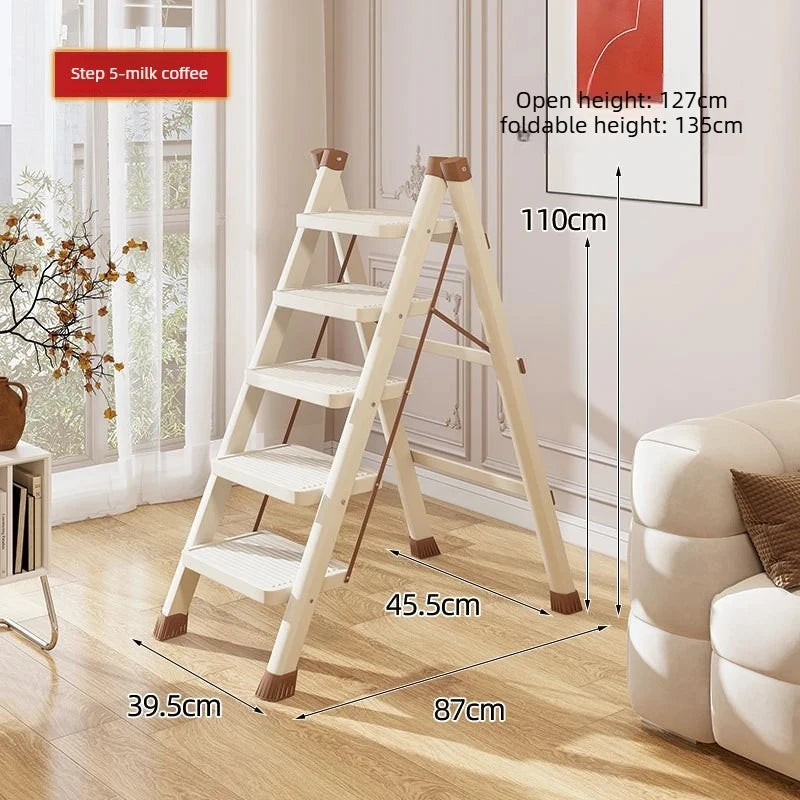 pliable acier blanc marron clair plateforme bois motifs lignes verticales moderne fonctionnelle 127cm haute