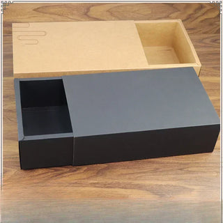 boîtes rangement carton noir couvercle tiroir lot 10 kraft ruban blanc ornemental.storage organizationaccessoires deco