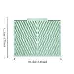 tapis cuisine vert pastel rayures diagonales moderne sans fixation 42.5cm 50.5cm