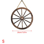 roues chariot bois vieilli décorations murales rustiques suspension cordes jute vintage champêtre