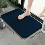 tapis sol absorbant polyester antidérapant salle bain beige bleu marine gris moderne