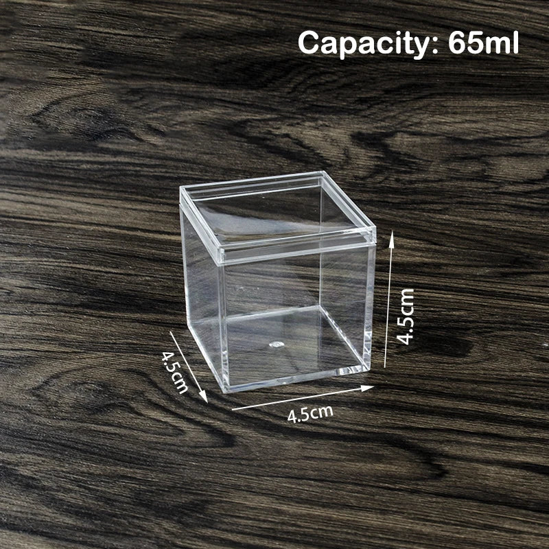 boîtes plastique transparent modernes bijoux rangement sans motif très transparent