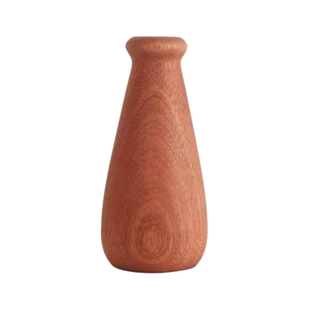 vase bois marron minimaliste décoration table maison marguerites coton rustic japonais