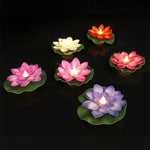 bougies flottantes fleur lotus violet rose blanc bleu orange modernes