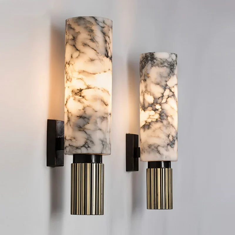 applique murale moderne marbre noir éclairage cuisine étude deco flux lumineux 60 249 volts