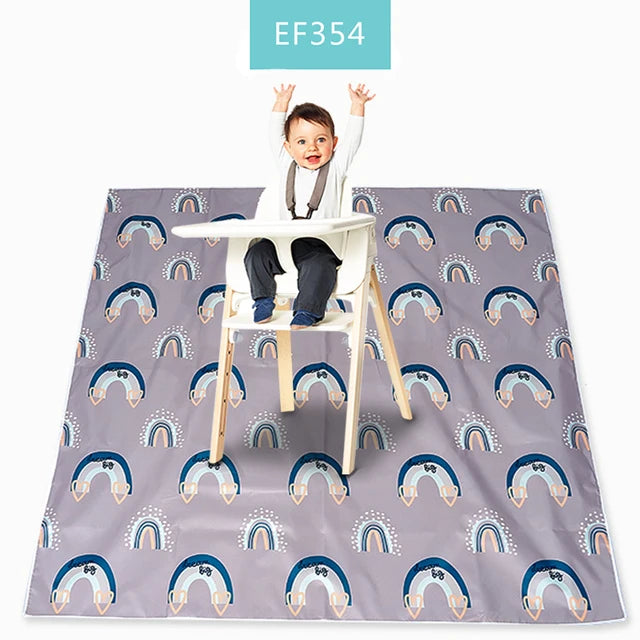 tapis anti dérapant enfant motif canards beige jaune texture pointillée moderne pliable activité jeu
