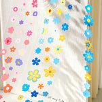 sticker décoratif fleurs multicolores adhésif papeterie scrapbooking enfantin journal craft art