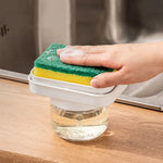 savon vaisselle 280ml distributeur verre transparent support savon pratique moderne cuisine blanc vert