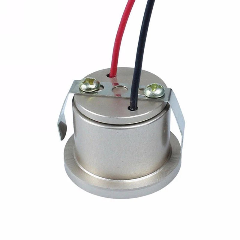 Spot LED argenté moderne câble vis fixations 31mm 24mm 22mm blanc chaud