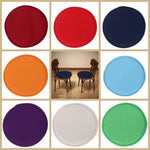 coussin chaise rond solide anti salissure mousse pu polyester coton beige orange rouge bleu