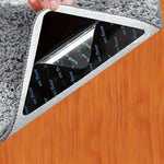 tapis d'angle gris clair texture moelleuse adhésif double face moderne fixations papier protecteur film