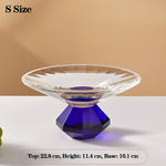 plateau dessert cristal transparent facetté moderne élégant fruits collations luxe