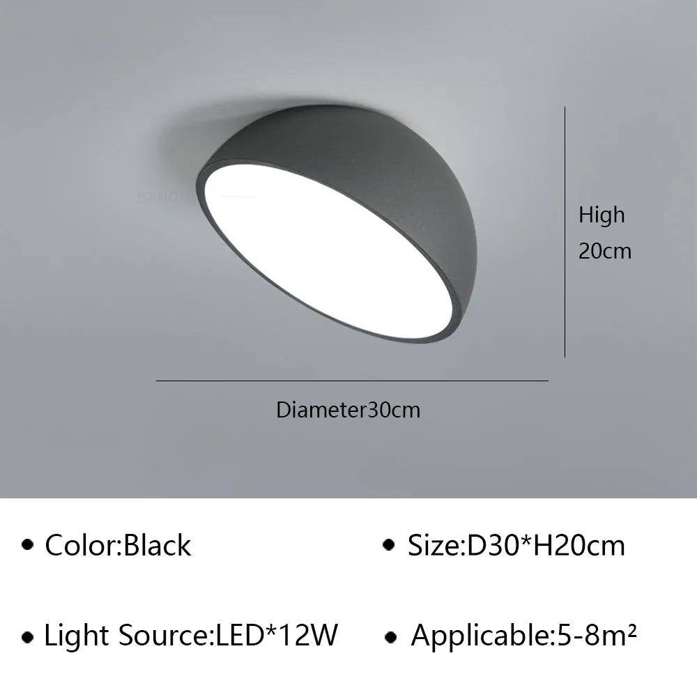Lampes plafonnier LED modernes aluminium blanc gris clair éclairage minimaliste chambre salon