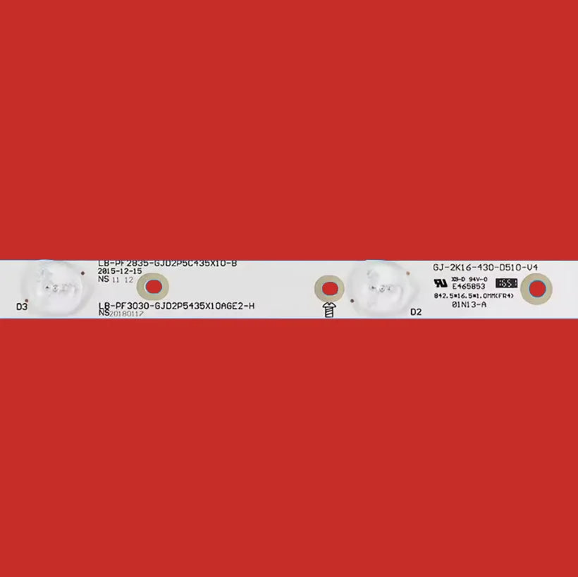 ruban led blanc points rouges 850mm moderne éclairage decoration maison 3v led strip