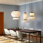 Suspension lumineuse moderne papier blanc rayures horizontales opaques 249 2000 lumens 90 260V