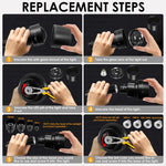 lentille interchangeable noire 75mm 67mm 50mm 38mm lampe torche led rechargeable