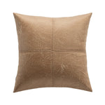 housse coussin effet cuir gris marron beige décoration intérieure moderne 45x45 cm