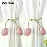 accessoires fenetre tulipes relief vert clair rose pâle violet clair moderne ruban réglable