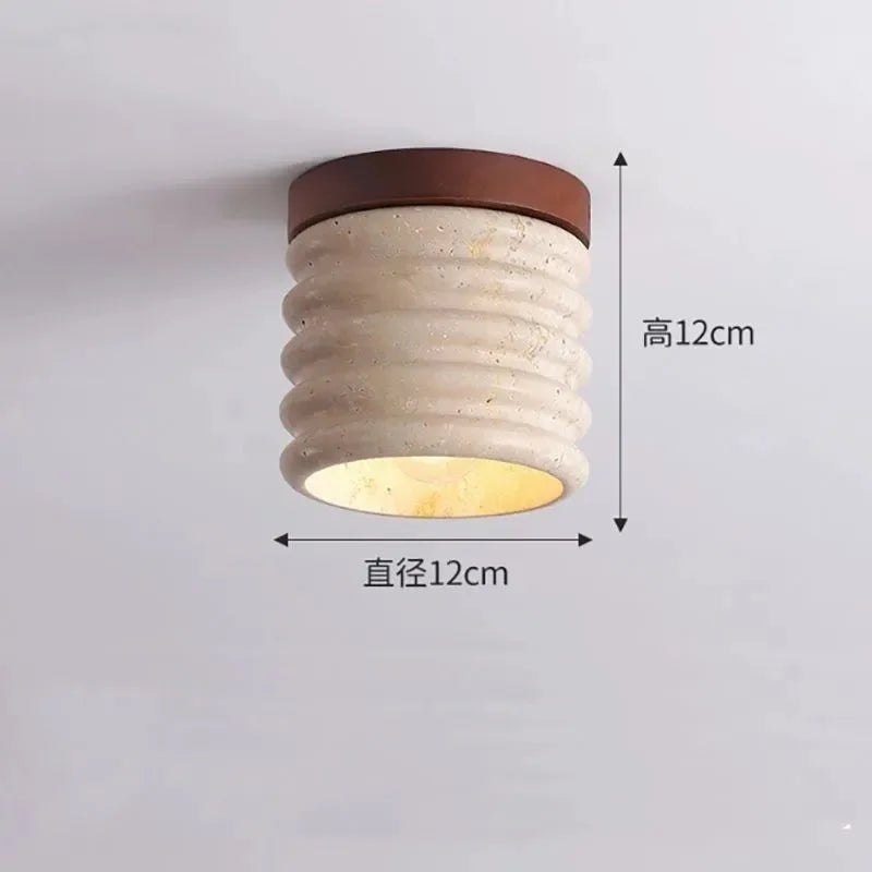 lampe moderne bois brun texture naturelle marbrée opaque fixations vis inclusées 20cm 25cm 30cm