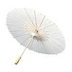 parapluie traditionnel blanc sans motif opacité vintage poignée bois résistant soleil