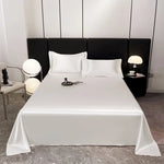 drap plat satin noir bleu uni moderne oreillers coussins lit opacité simple