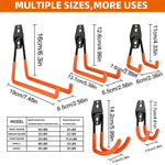 crochet mural moderne orange noir vis œilllets support rangement outils garage vélos