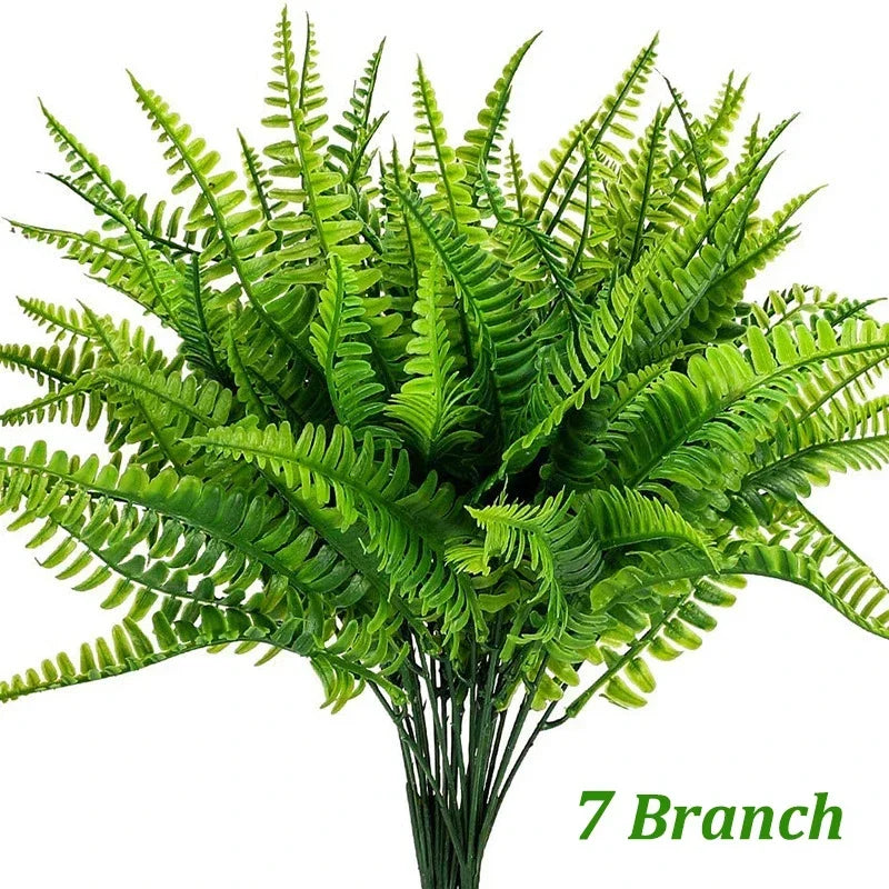 plantes artificielles fougères vertes paniers osier suspension extérieur décoration jardin branches ajustables