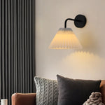 lampe murale moderne or plissée éclairage quotidien murale fixations led decoration chambre salonhôtel