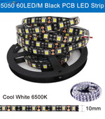 ruban led smd 5050 5m rgbw ip65 noir adhésif 60ledsmètre moderne connecteur troisbroches