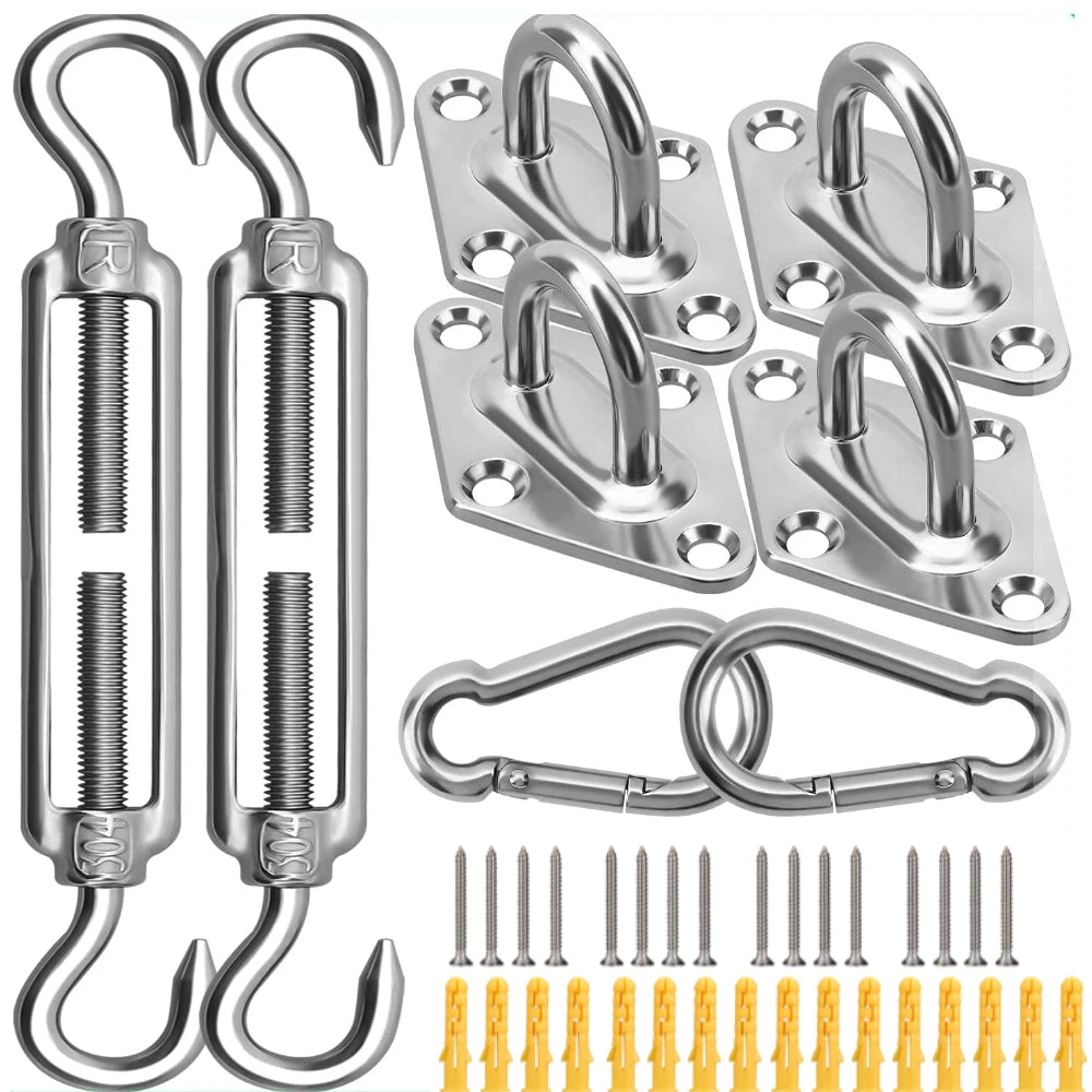 corde ressort argentée lisse industrielle fixations clous expansibles inoxydables jardin plantation abri